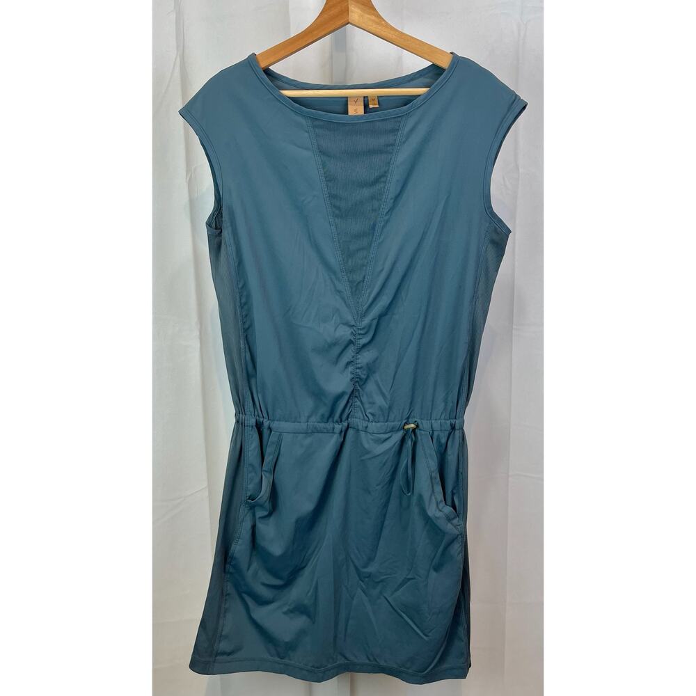 INDYEVA Laco Dress Sleeveless Mesh Panel Lightweight Stretch Nylon Blue Size M